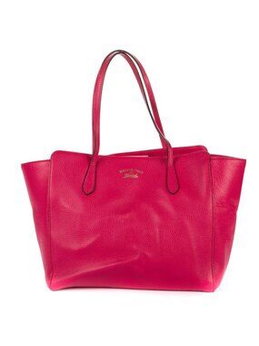 Gucci Shopping Tote Fuchsia Pink Grain Calf Skin Leather